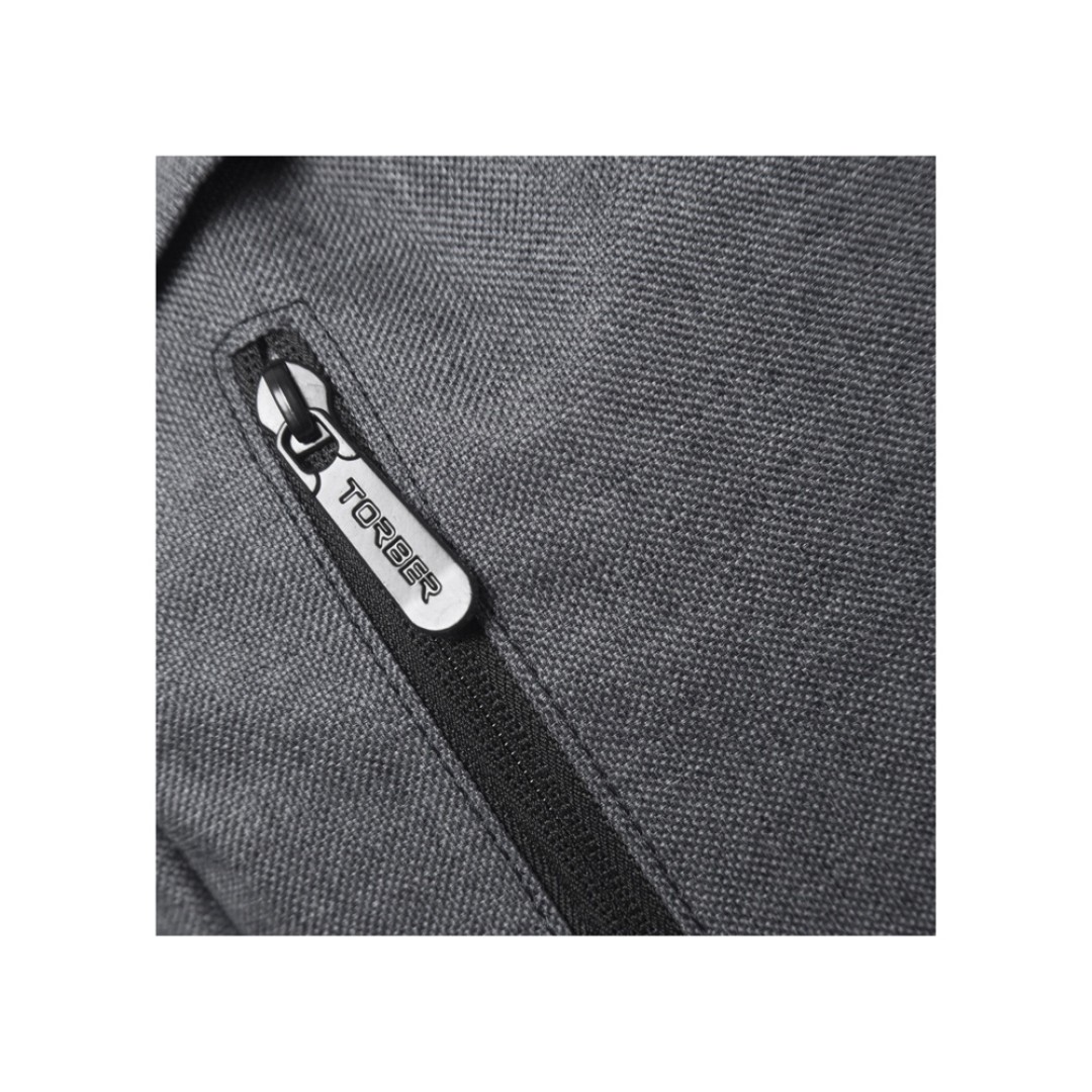 Рюкзак TORBER GRAFFI, серый, полиэстер меланж, 46 х 29 x 18 см