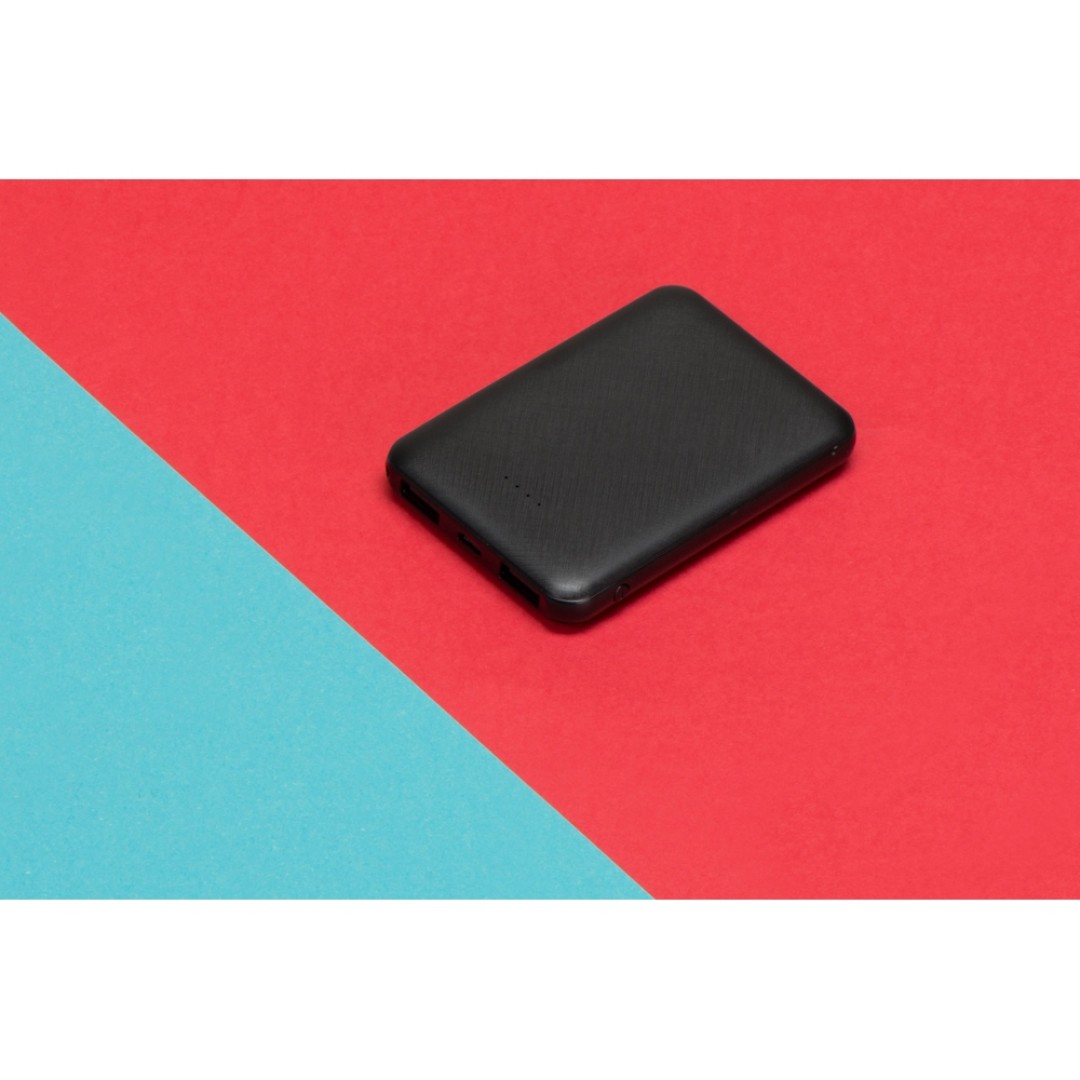 Портативное зарядное устройство"Grind", 5000 mAh, черный