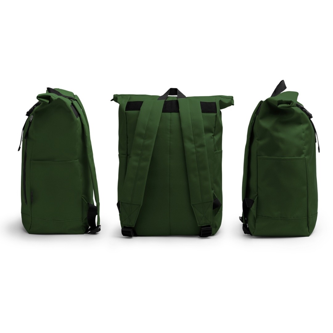 Рюкзак из RPET полиэстера DRONTE, темно-зеленый