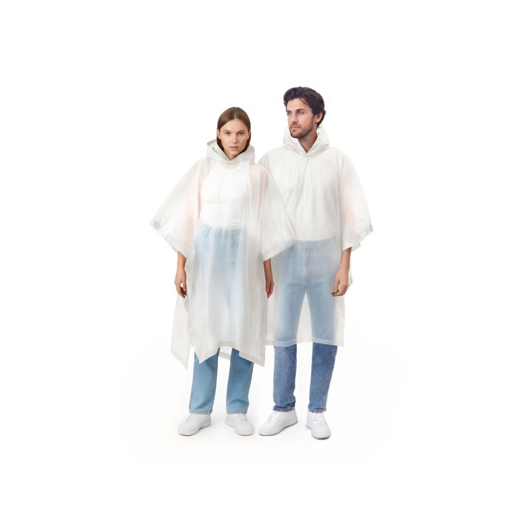 Пончо «Hawaii» c чехлом унисекс, белый