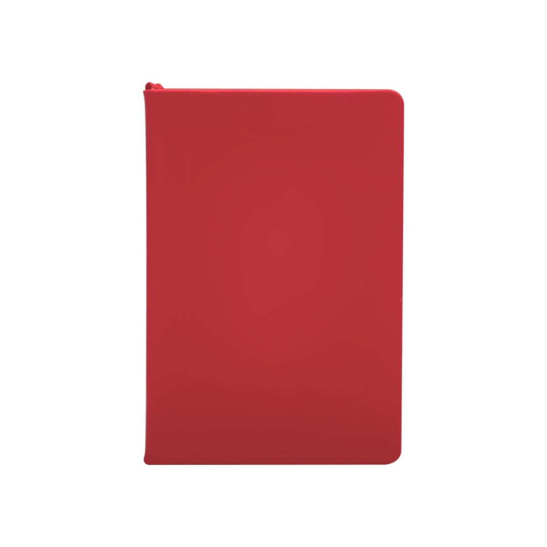 Бизнес-блокнот "С3" софт-тач с магнитом, твердая обложка, 128 листов, красный