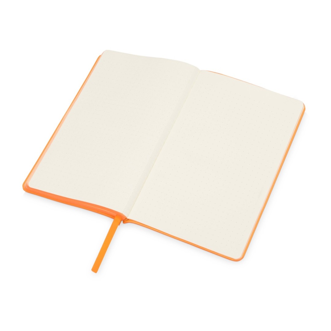 Блокнот «Notepeno» 130x205 мм с тонированными линованными страницами, оранжевый
