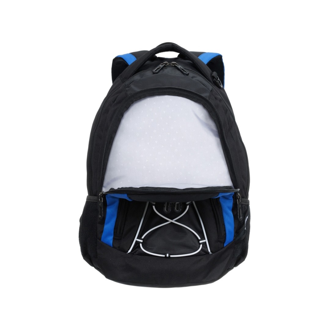 Рюкзак TORBER ROCKIT с отделением для ноутбука 15", черный/синий, полиэстер, 33х19х45 см, 28 л