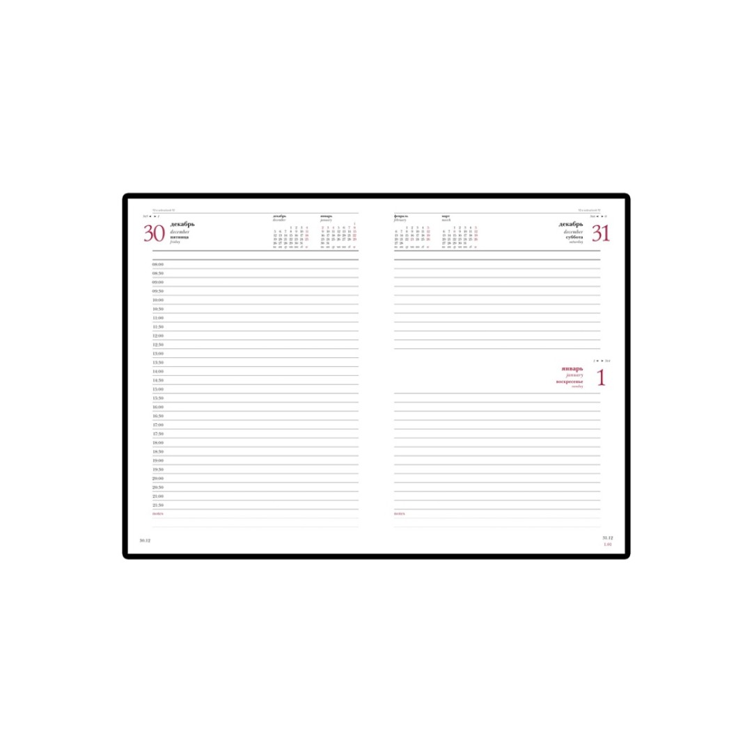 Ежедневник А5 датированный «Sidney Nebraska» 2026, черный (золотой обрез)