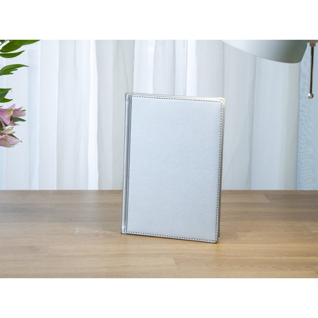 Ежедневник недатированный А5 «Velvet», серебряный