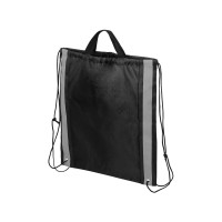 Рюкзак-мешок Savy со светоотражающими полосами по бокам, черный