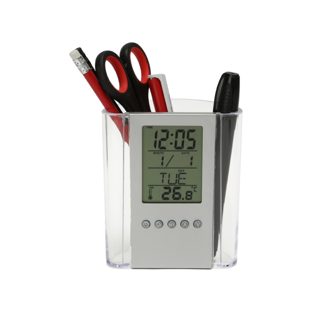 Подставка "Минута", прозрачный/серебристый