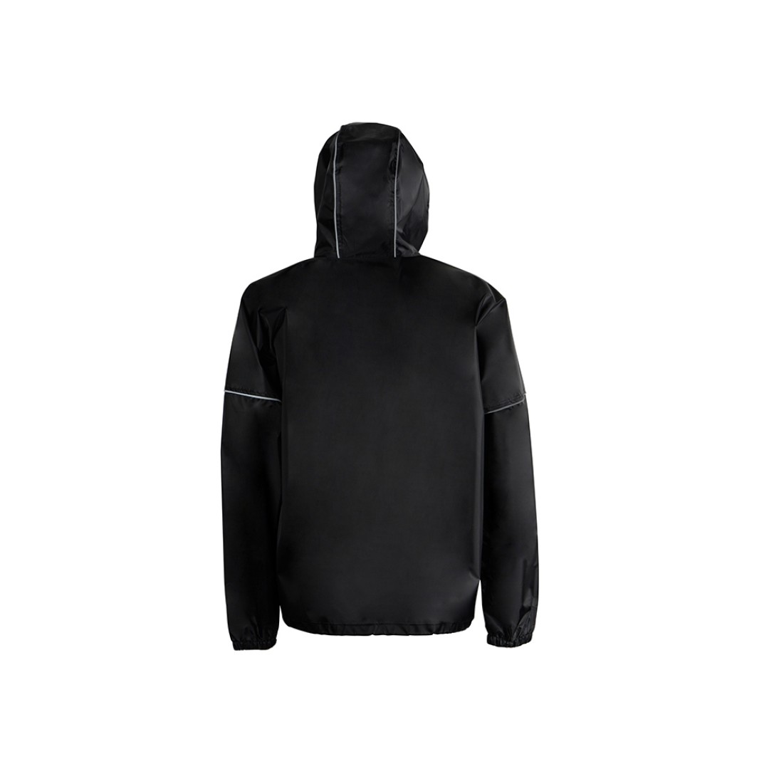 Короткий дождевик "Tornado" со светоотражающими элементами, черный