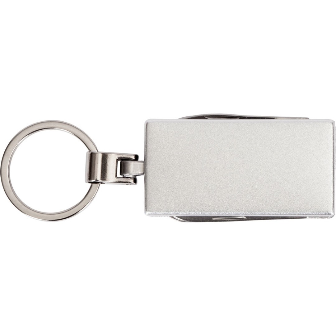 Мультитул-брелок 5-в-1 «Badge», серебристый