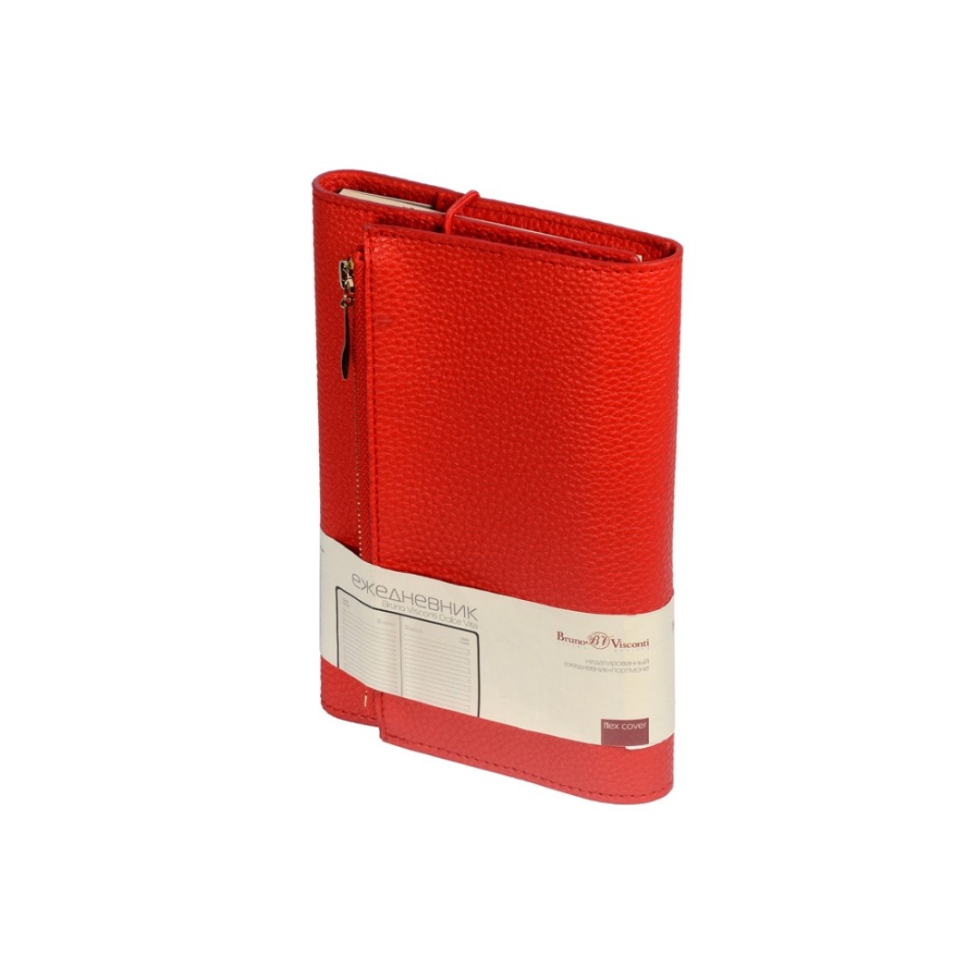 Ежедневник недатированный  А5- "Dolce Vita"  (красный)