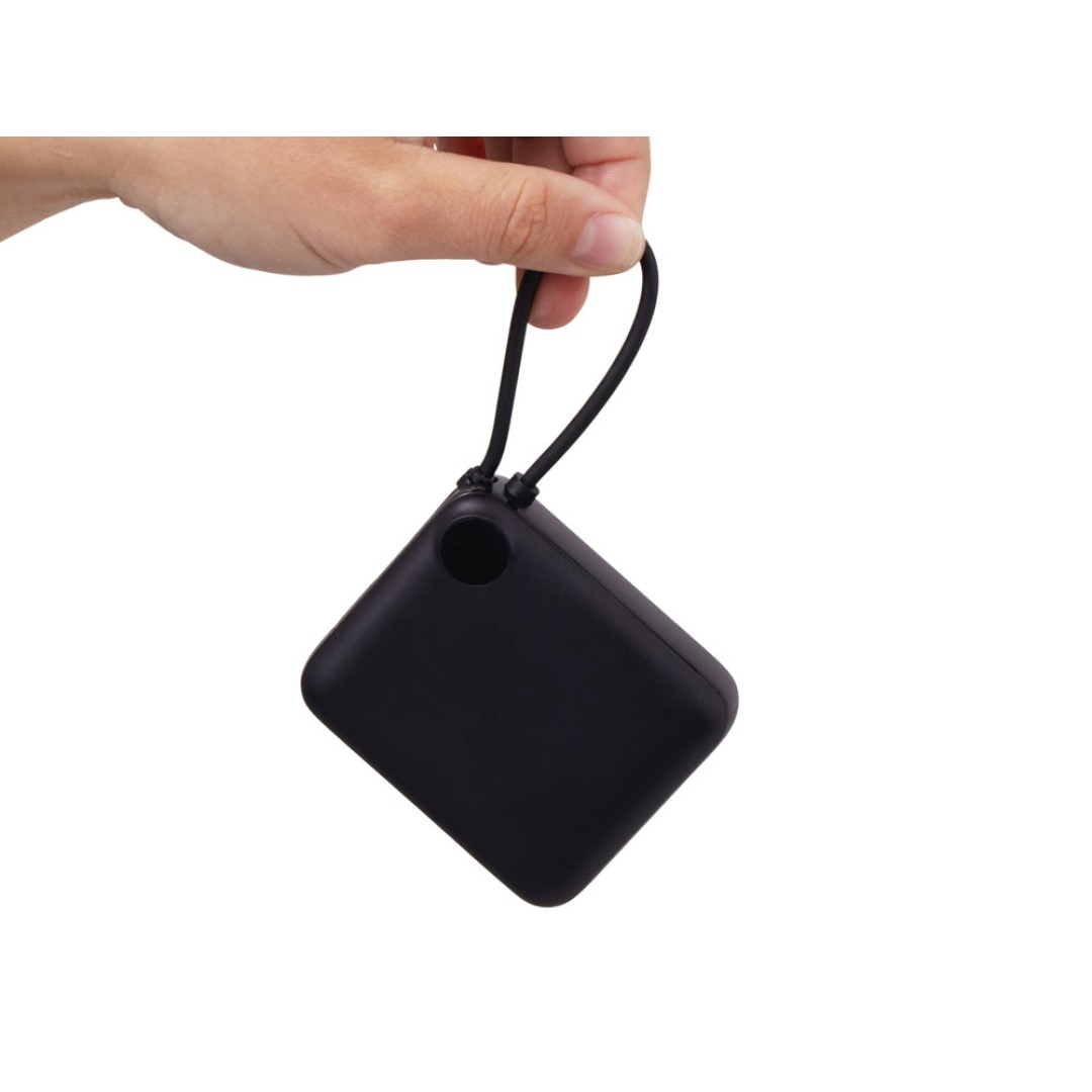 Внешний аккумулятор со встроенным кабелем «Liri», QC/PD, 10000 мАч, черный