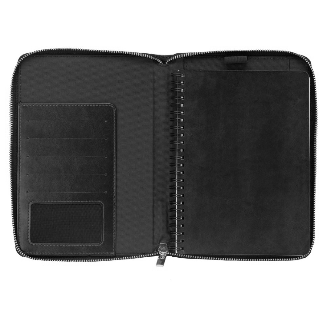 Бизнес-блокнот на молнии А5 «Fabrizio», 80 листов, черный (Р)