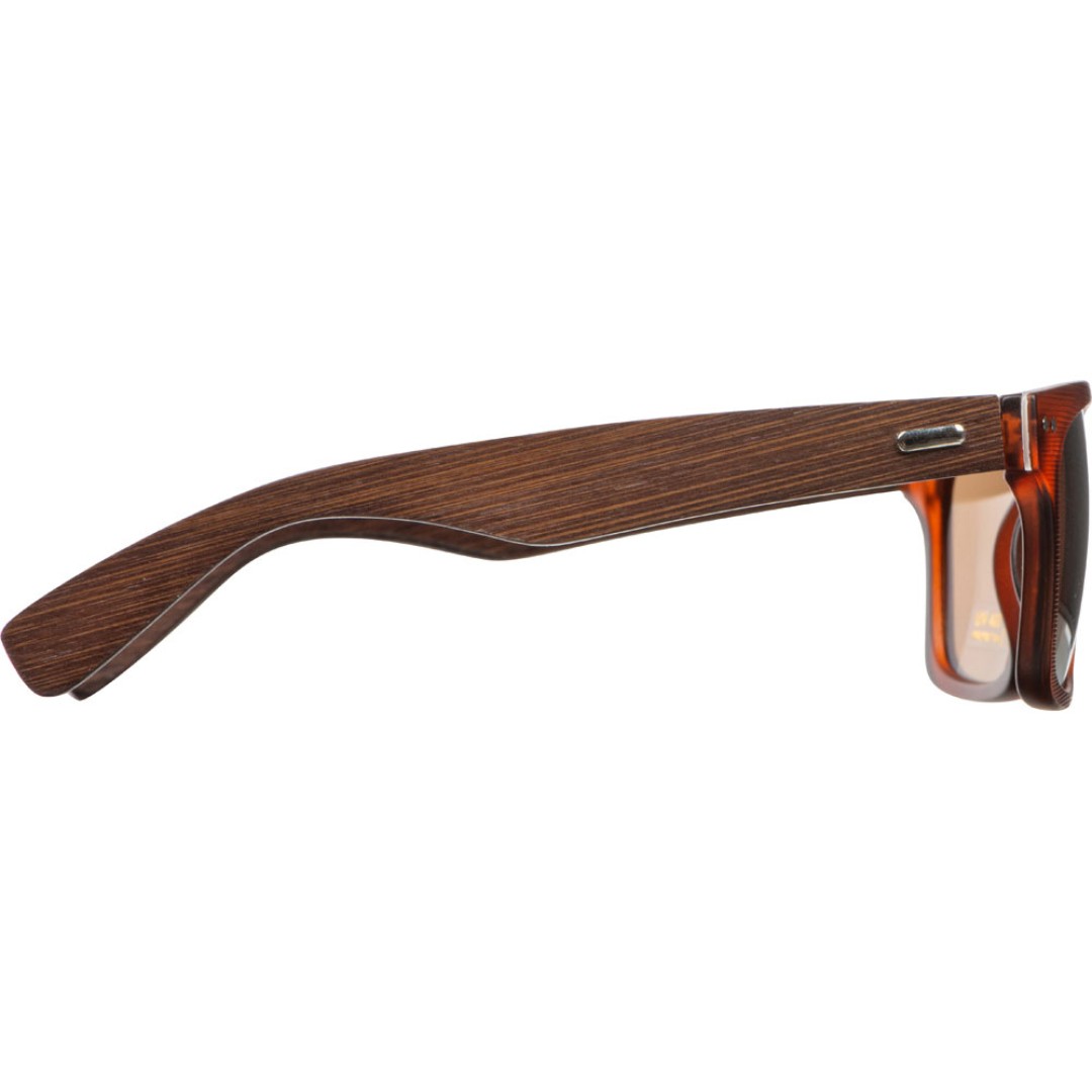 Очки из бамбука с зеркальными линзами "Rockwood mirror", коричневый
