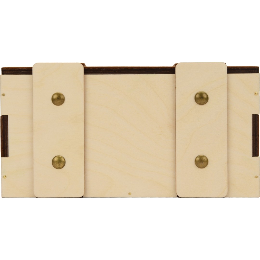 Деревянная подарочная коробка с крышкой "Ларчик" на бечевке