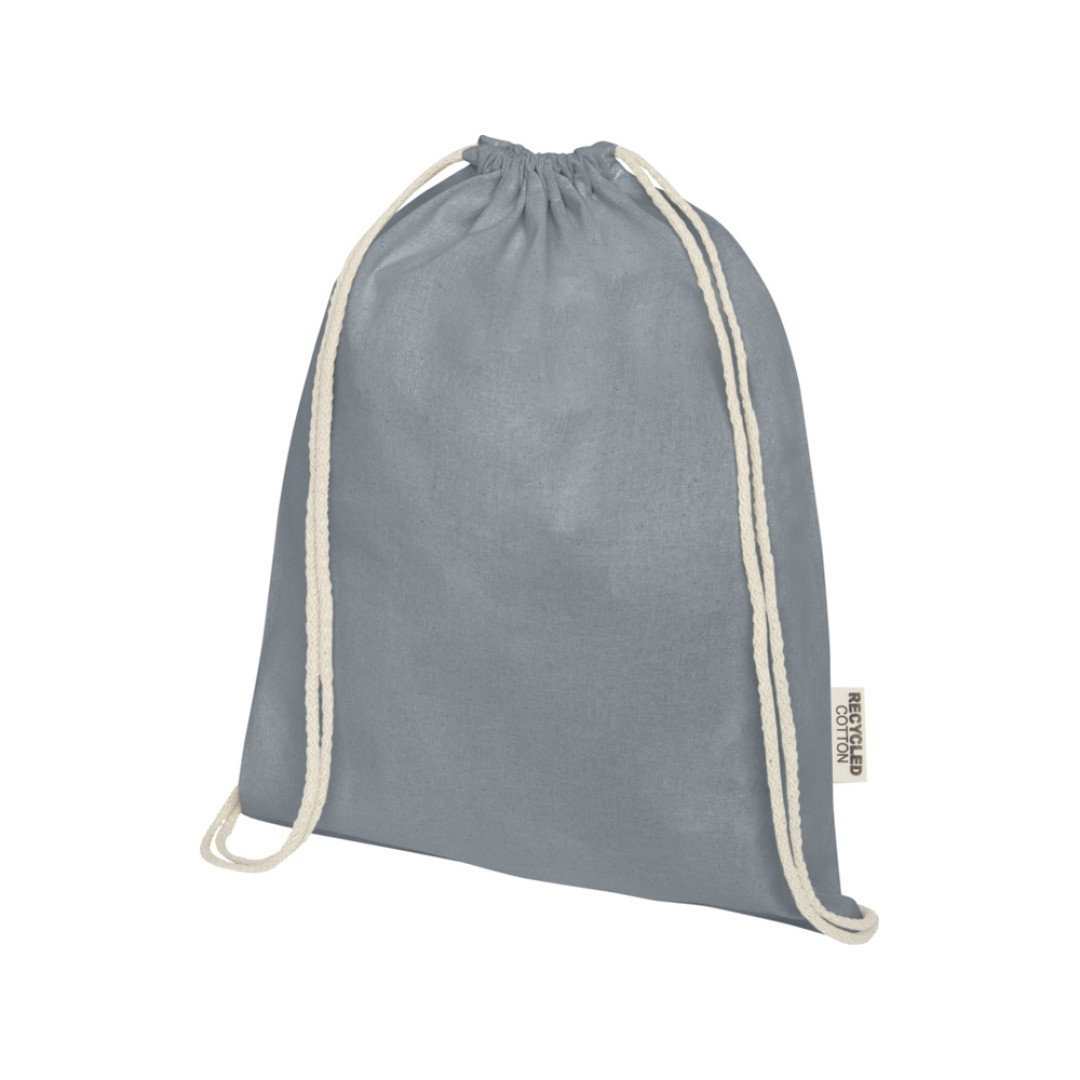 Oregon сумка-кисет из переработанного хлопка, сертифицированного согласно GRS, плотностью 140 г/м2 - Серый