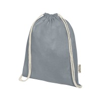 Oregon сумка-кисет из переработанного хлопка, сертифицированного согласно GRS, плотностью 140 г/м2 - Серый