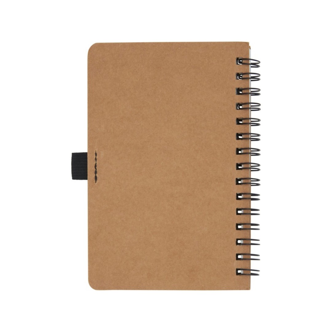 Блокнот Cobble на пружине, формат A6, изготовленный из переработанного картона, с листами из каменной бумаги, натуральный