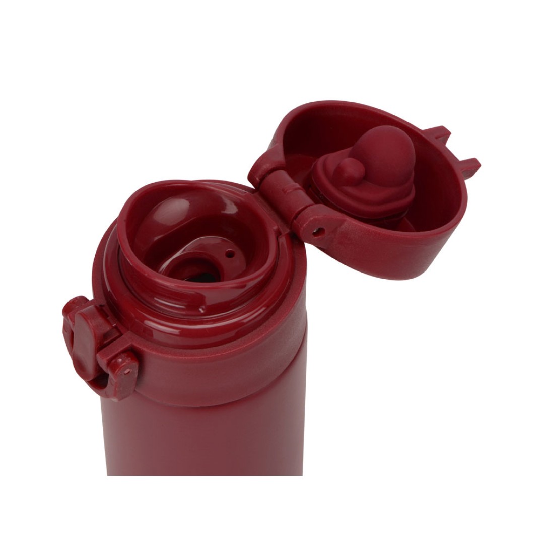 Вакуумная герметичная термокружка «Inter», глубокий красный, нерж. сталь