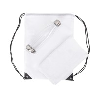 Спортивный набор с бутылкой и полотенцем «Beginner», белый