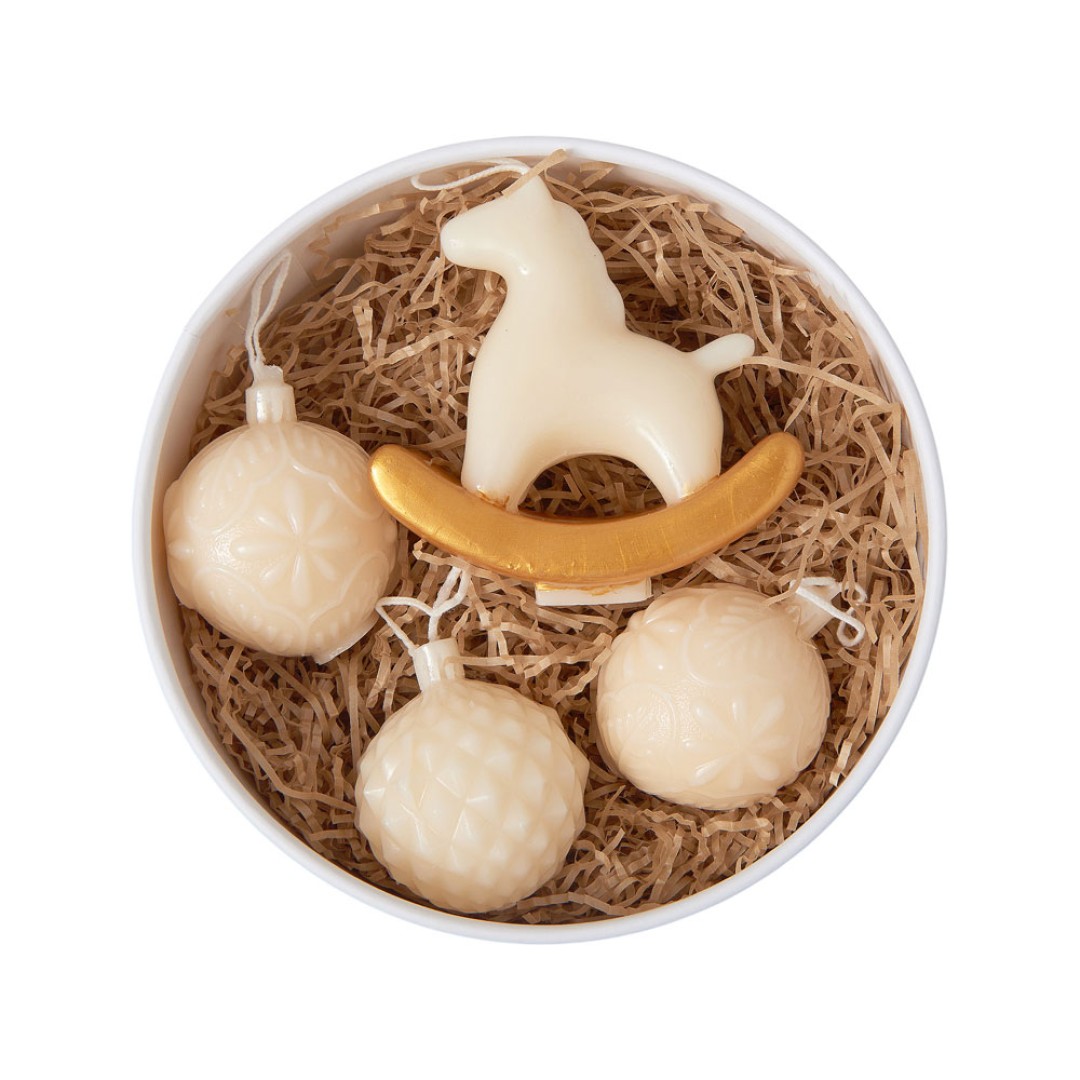 Набор свечей в подарочной коробке "Noel", молочный