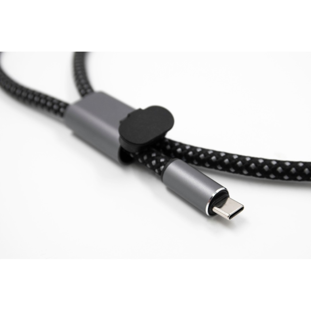 Ремешок-держатель для телефона с зарядным кабелем USB-C - USB-C «Lany Wristband Charge Eco», серый