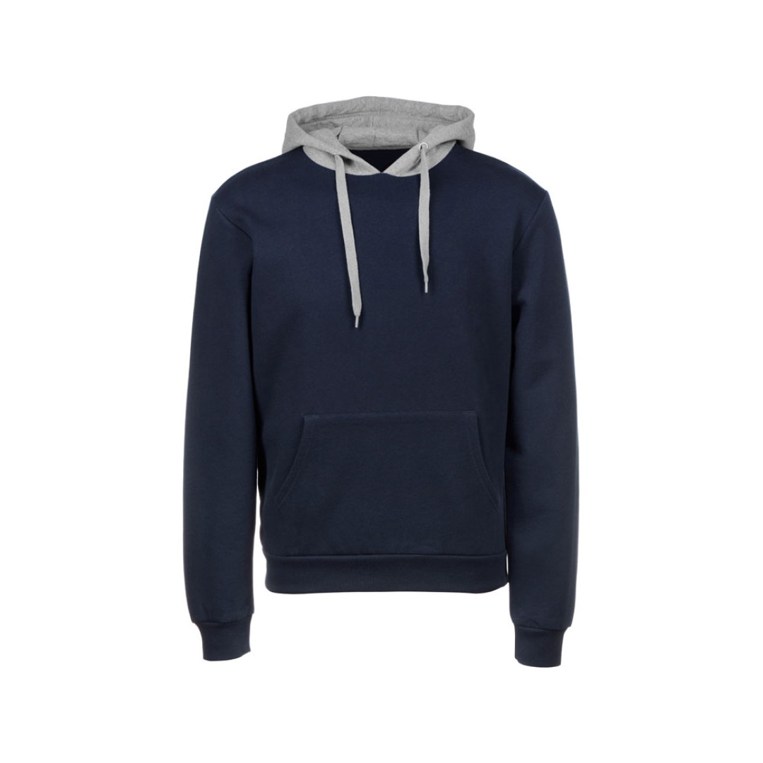Толстовка с капюшоном "Amsterdam" мужская, темно-синий/серый меланж