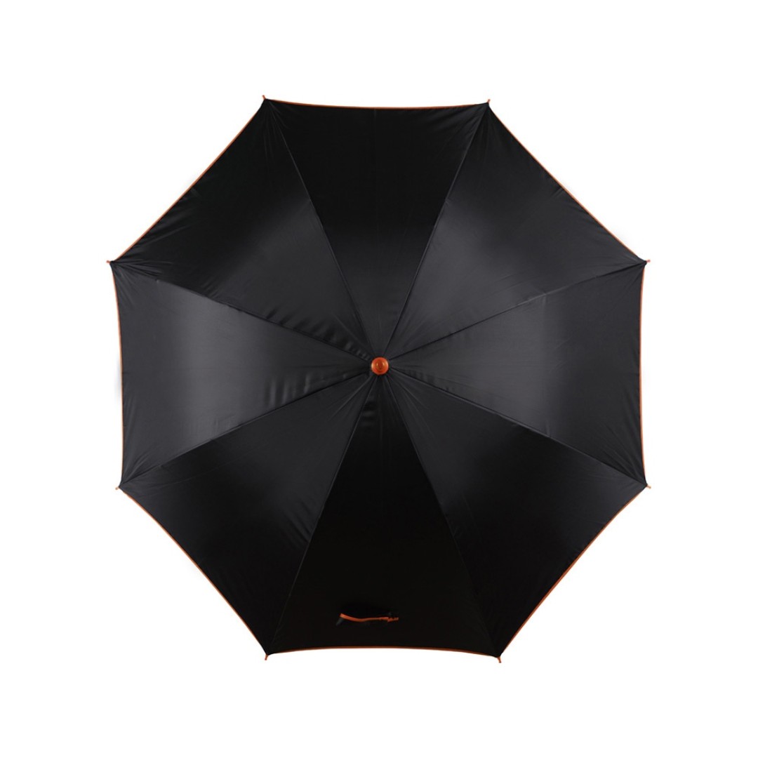 Зонт-трость полуавтоматический, оранжевый