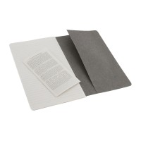 Записная книжка Moleskine Cahier (в линейку, 3 шт.), Large (13х21см), серый