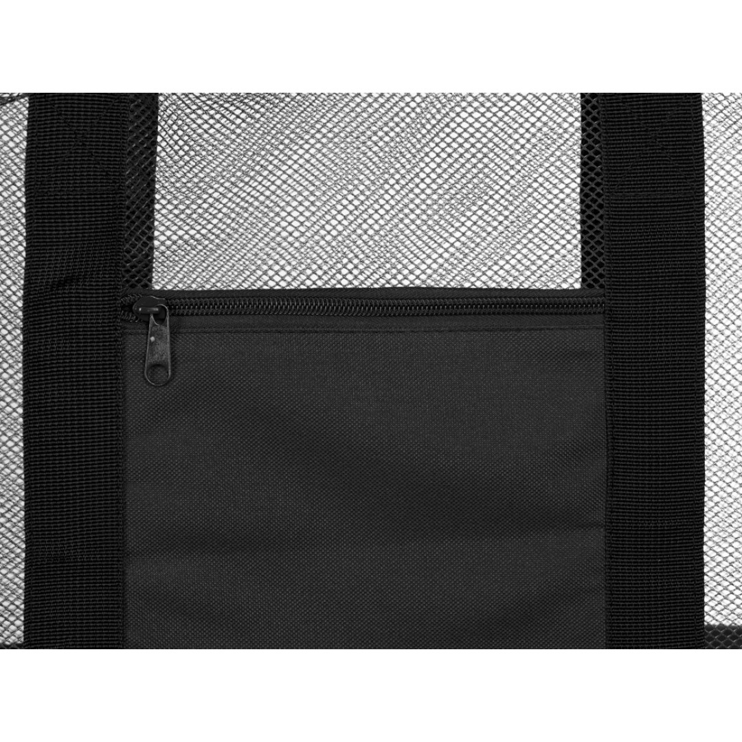 Сумка для шопинга и пляжа «Coolmesh» с изотермическим отделением внизу, черный