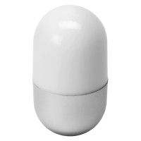 Настольная лампа "Weeble", белый / стальной