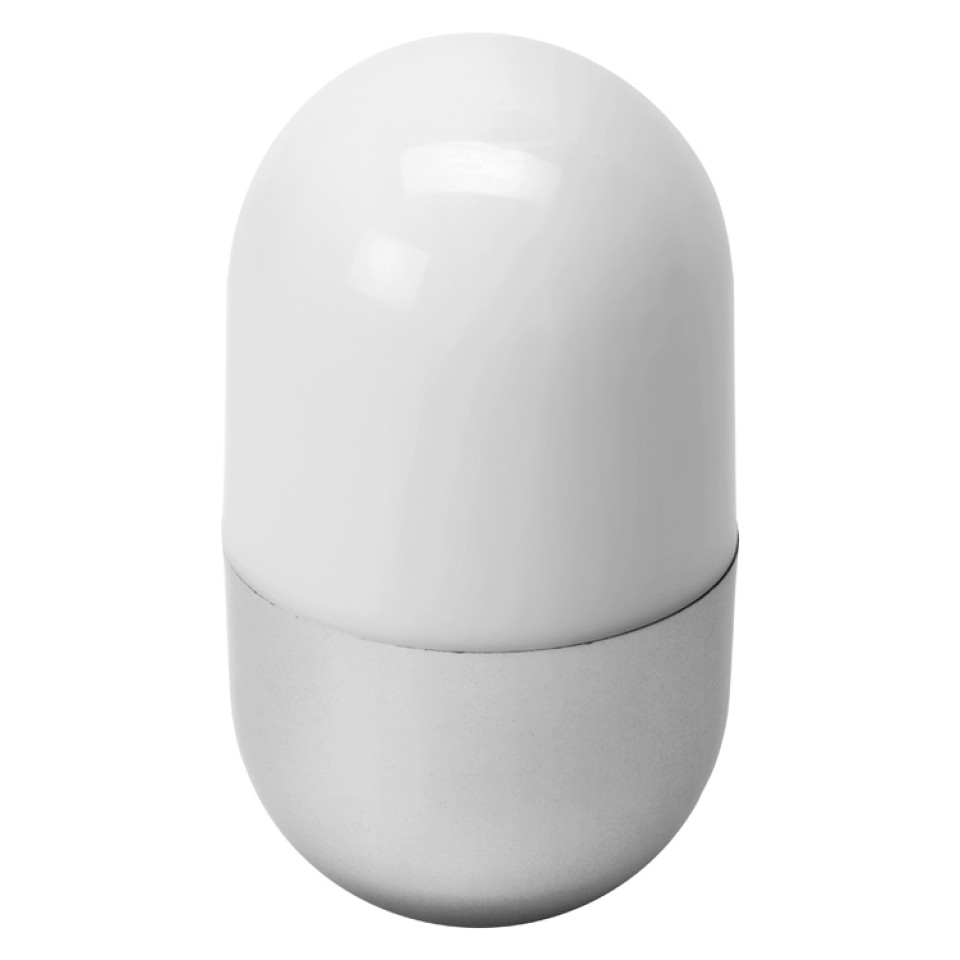 Настольная лампа "Weeble", белый / стальной