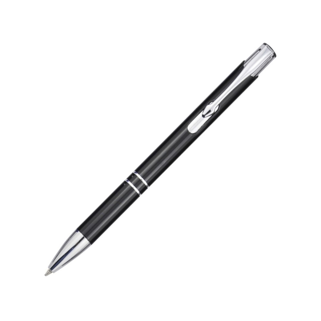 Шариковая ручка Moneta из переработанного алюминия - сплошной черный