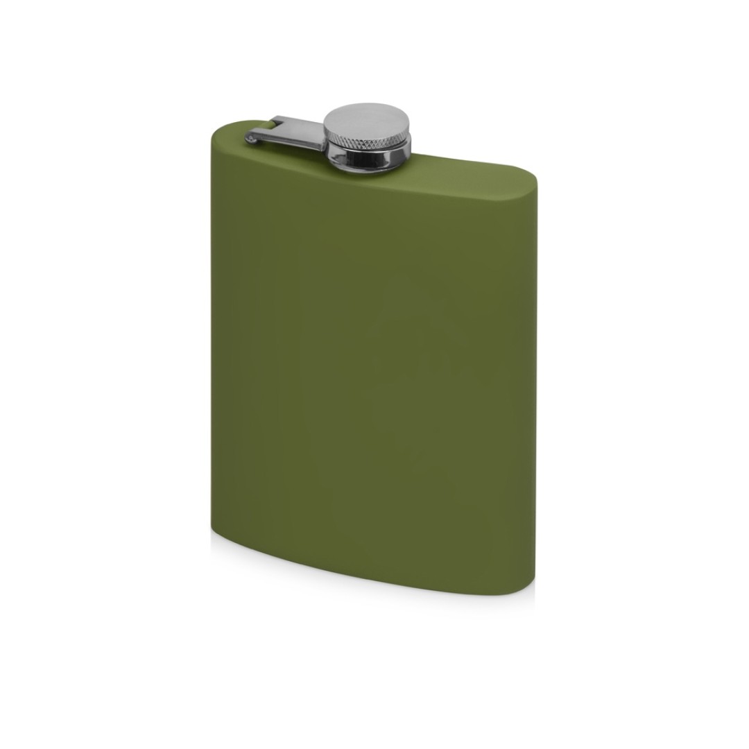 Фляжка 240 мл Remarque soft touch, 304 сталь, зеленый милитари