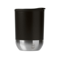 Термокружка LINDE с двойными стенками из переработанного полипропилена, черный