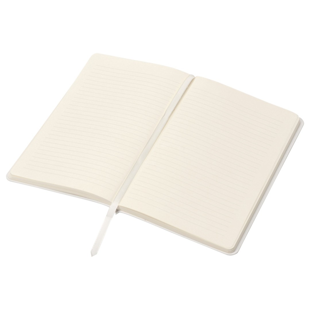 Блокнот «Notepeno» 130x205 мм с тонированными линованными страницами, белый