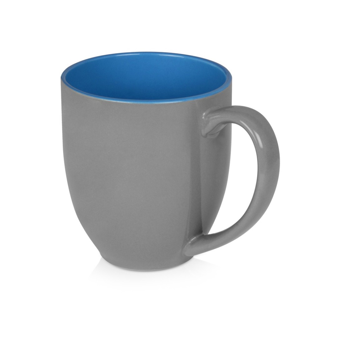 Кружка керамическая «Gracy» 450мл, серый/голубой