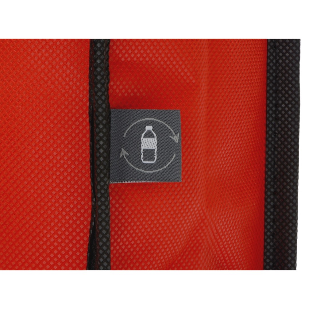 Сумка-холодильник Reviver на липучке из нетканого переработанного материала, красный