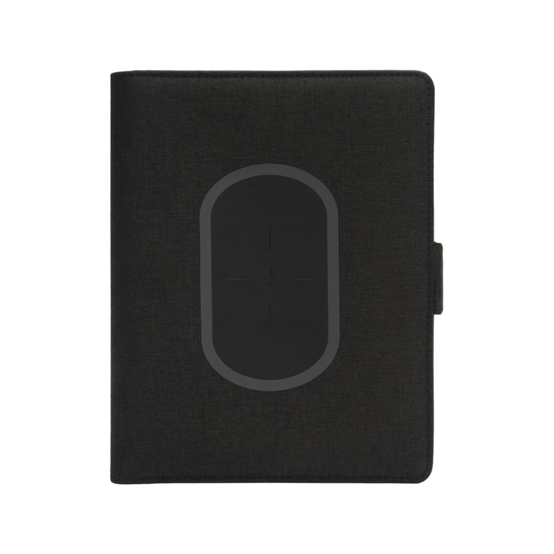 Органайзер с беспроводной зарядкой 5000 mAh "Powernote", темно-серый