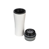 Термокружка с крышкой 360 градусов «Track», 400 мл, белый