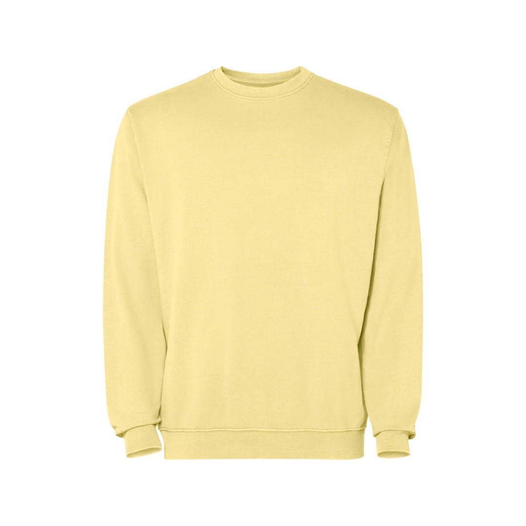 Свитшот «Jaya» унисекс, солнечно-желтый выстиранный WASHED