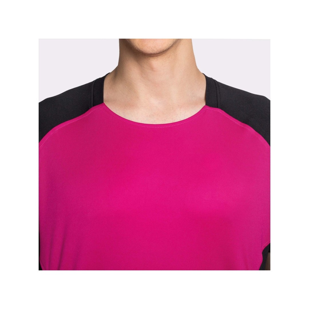 Футболка "Bugatti" мужская, яркая фуксия /черный