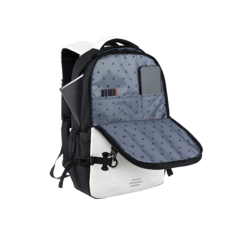 Рюкзак спортивный TORBER Xtreme 18", белый/чёрный, 31 х 12 х 46 см, 17л