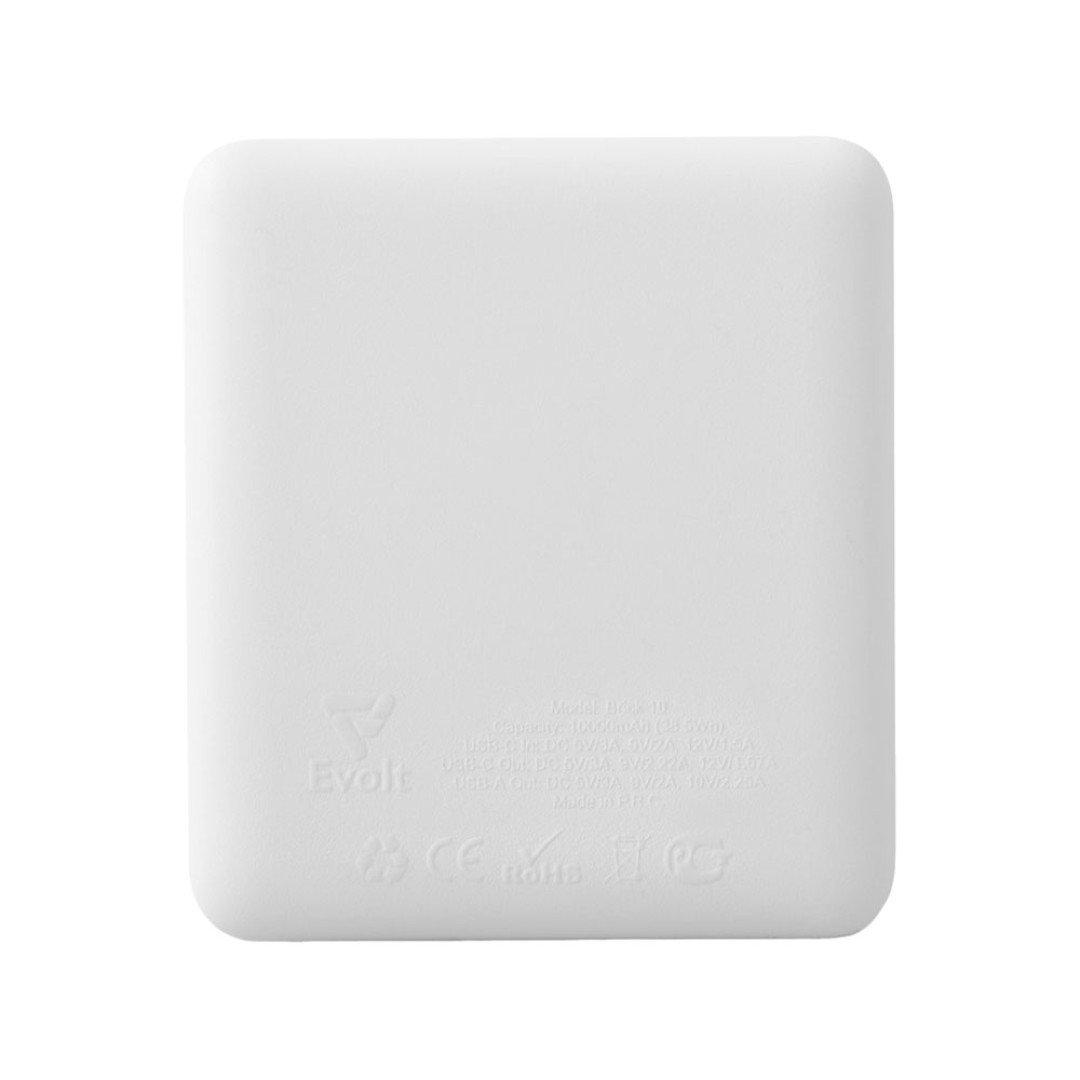 Внешний аккумулятор «Brick 10» с быстрой зарядкой QC/PD, 10000 мАч, белый