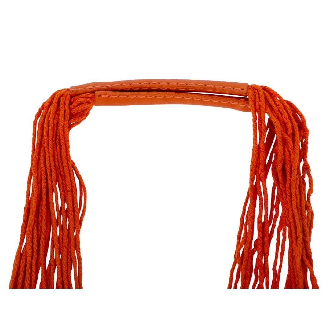 Авоська Dream L наплечная 25 литров с кожаными ручками, оранжевый (5)