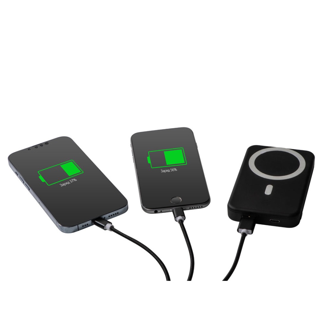 Кабель для зарядки «Tres» с брелоком, черный