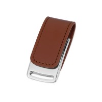 Флеш-карта USB 2.0 16 Gb с магнитным замком "Vigo", светло-коричневый/серебристый