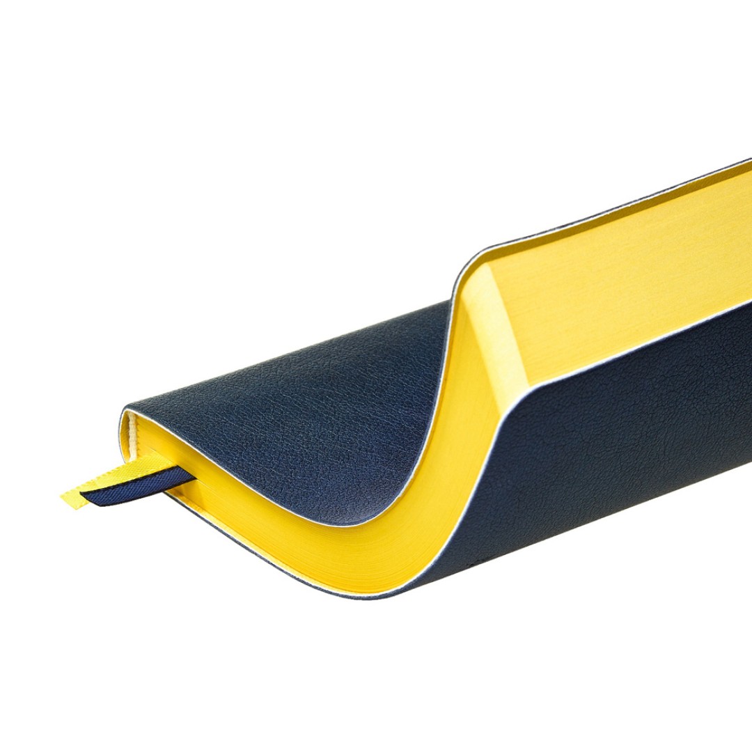 Ежедневник недатированный А5 "Boston", темно-синий (желтый обрез)