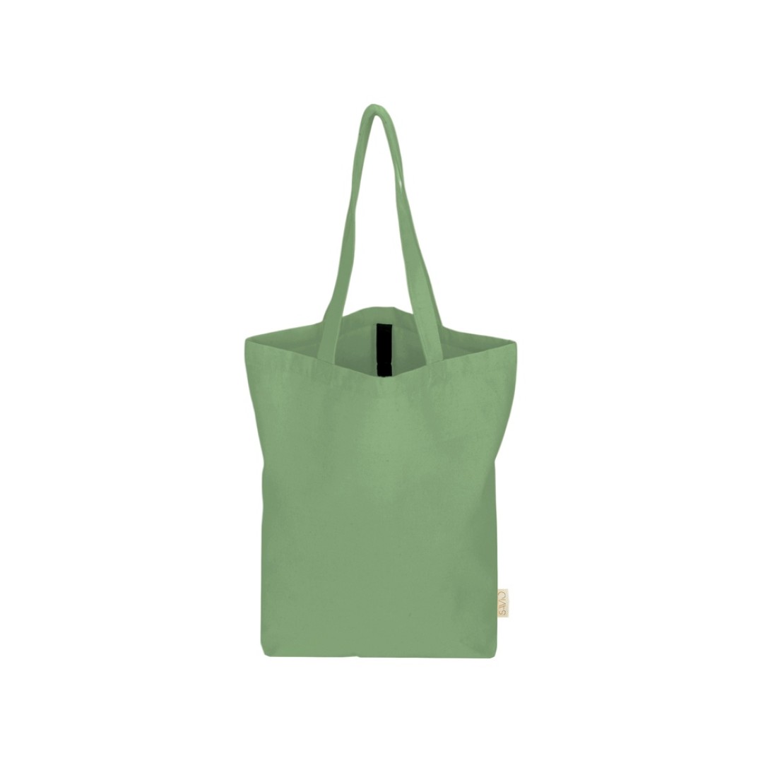 Сумка Fixy из переработанного хлопка с фиксирующей эластичной лентой, зеленое яблоко