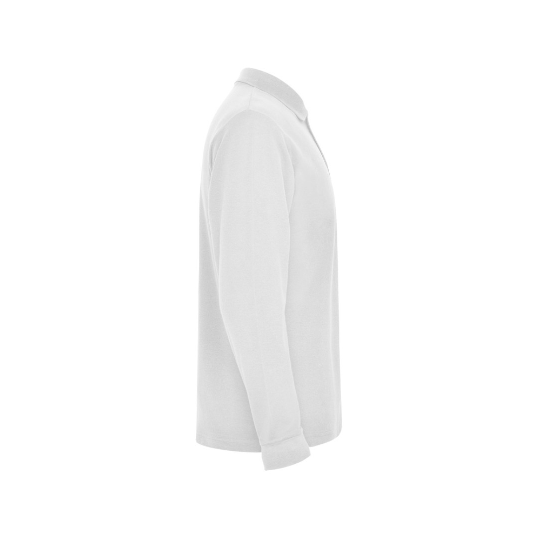 Рубашка поло "Estrella" мужская с длинным рукавом, белый