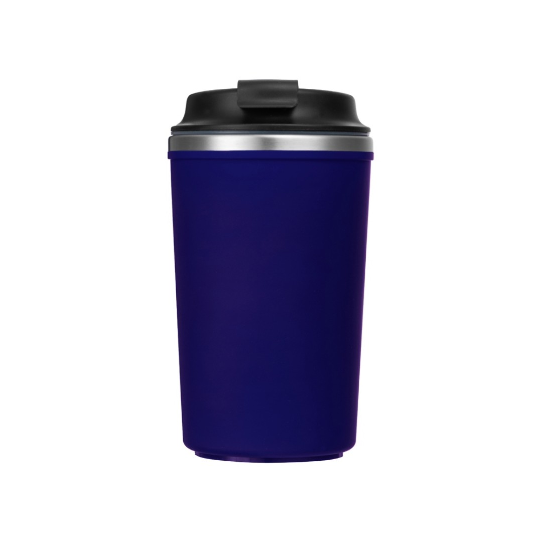 Герметичная термокружка на присоске "Kick", 350 мл, темно-синий